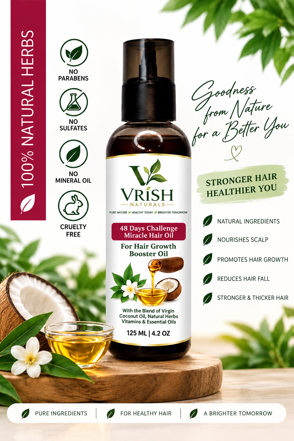 48 days miracle  Hair Oil with Hair growth Pack