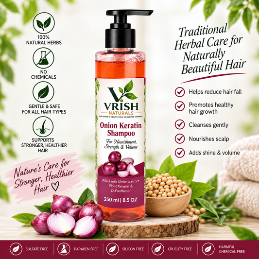 Onion Keratin Shampoo – natural onion shampoo for hair growth and volume